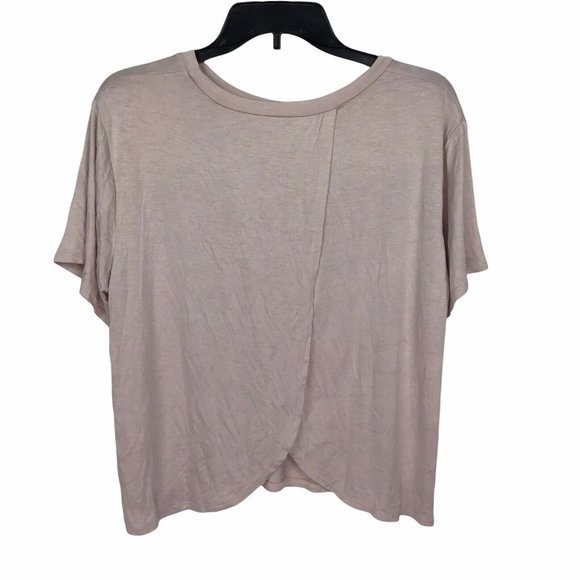 Stunner California T Shirt Womens M Tulip Open Back Pink Cropped Short Sleeve - Picture 2 of 3